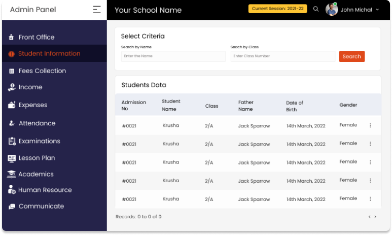 studnet -information
